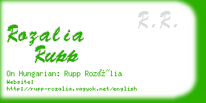 rozalia rupp business card